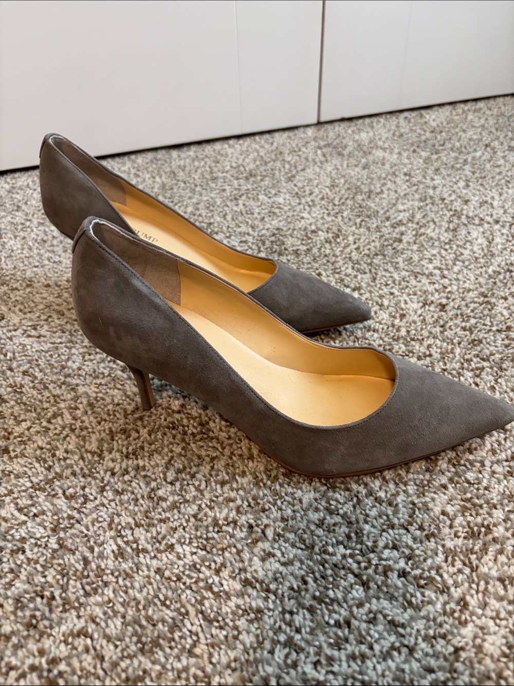 Ivanka Trump Classic Gray Pointed-Toe Suede Pumps - Women - Picture 3 of 4